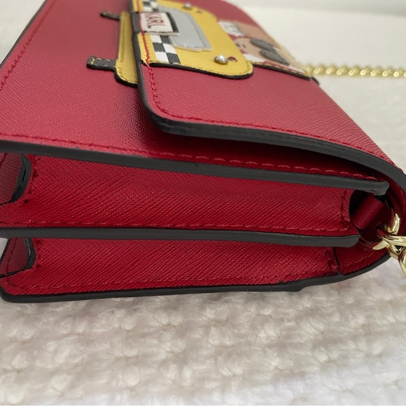 NWT KARL LAGERFELD PARIS Red Maybelle Camera NYC Taxi Mini Crossbody Bag - Picture 10 of 13